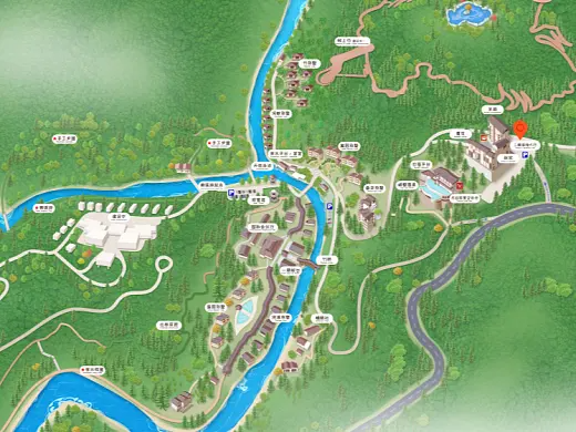 万冲镇结合景区手绘地图智慧导览和720全景技术，可以让景区更加“动”起来，为游客提供更加身临其境的导览体验。